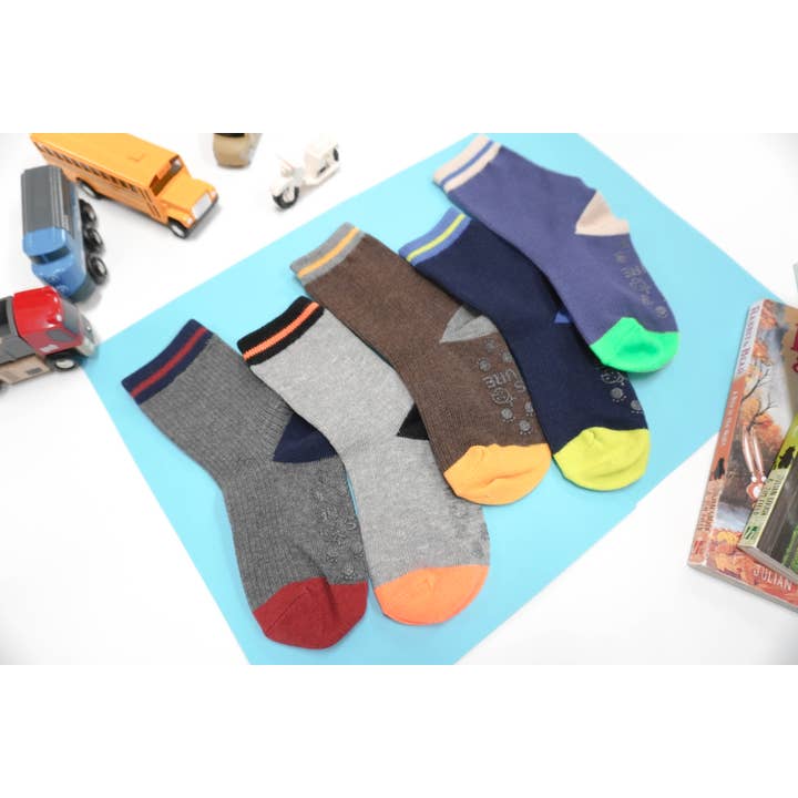Comfortarians - Wholesale Socks - Kids - Boys Ribbed Cotton Socks Basic Sporty Comfy Soft Kids socks
