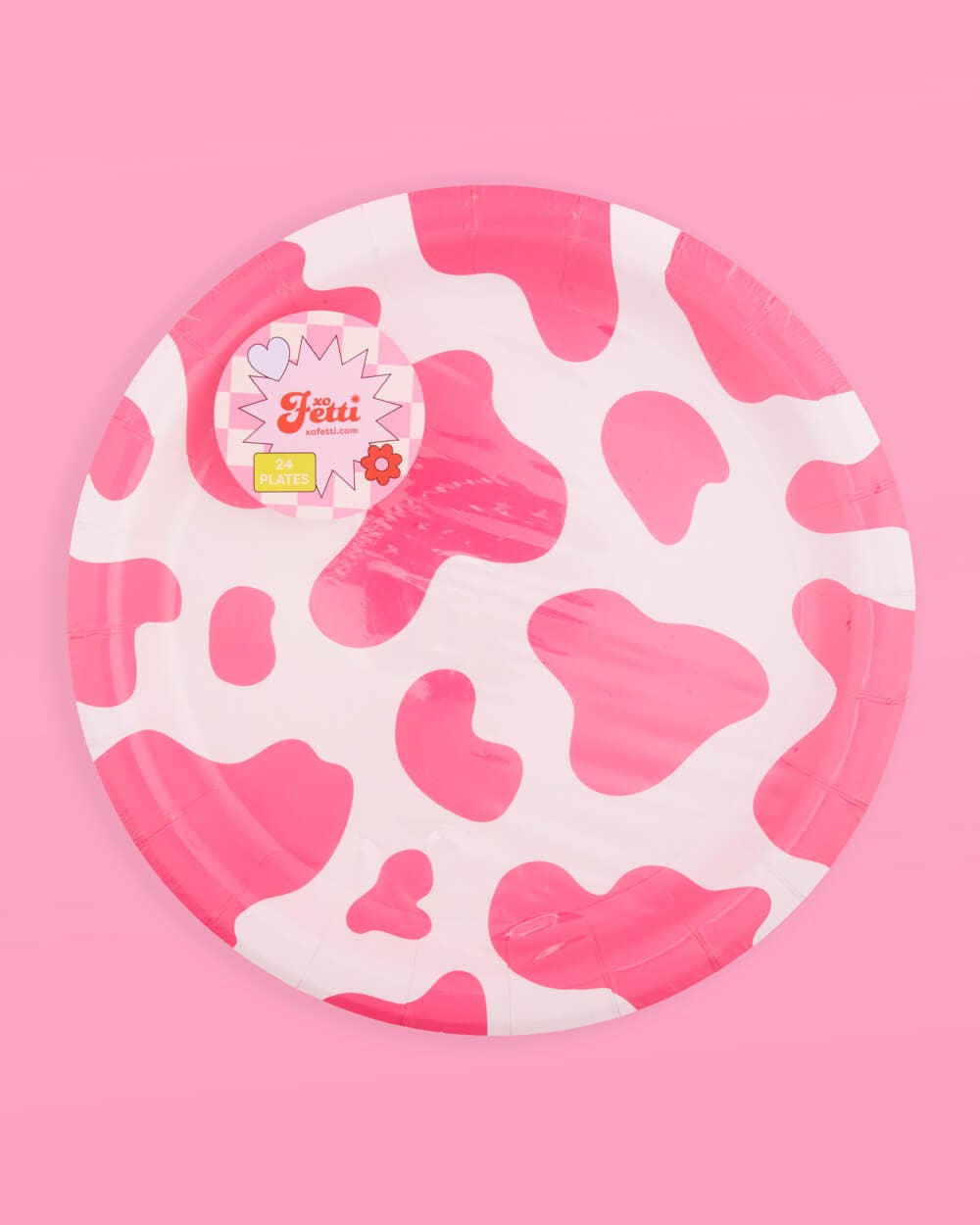xo, Fetti - Wholesale Disposable Plate - Pink Cow Paper Plates, Bachelorette, Birthday, Rodeo Decor1