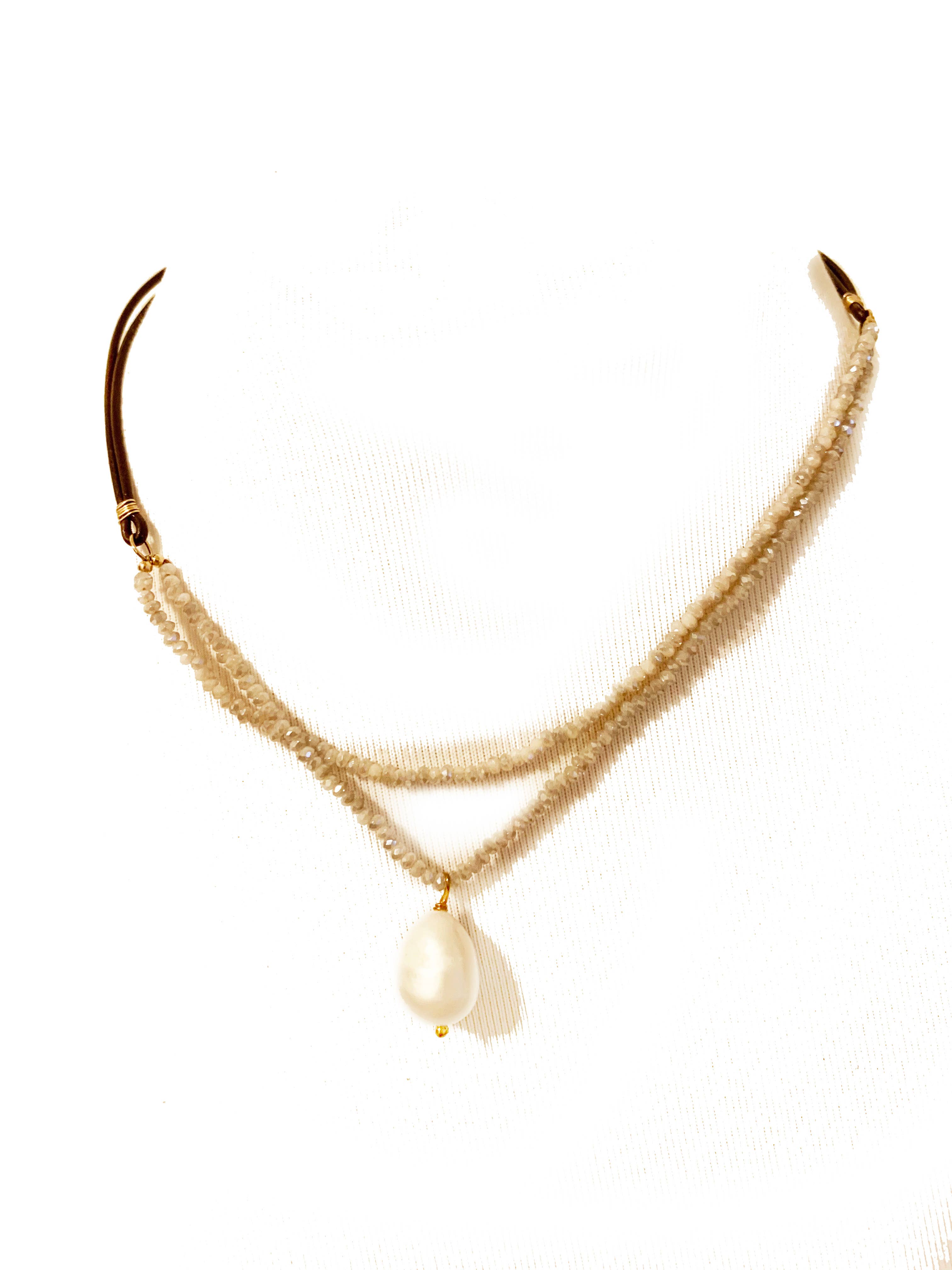 Hila - Wholesale Pendant/Charm Necklace - Cape Double Stranded Pendant Necklace1