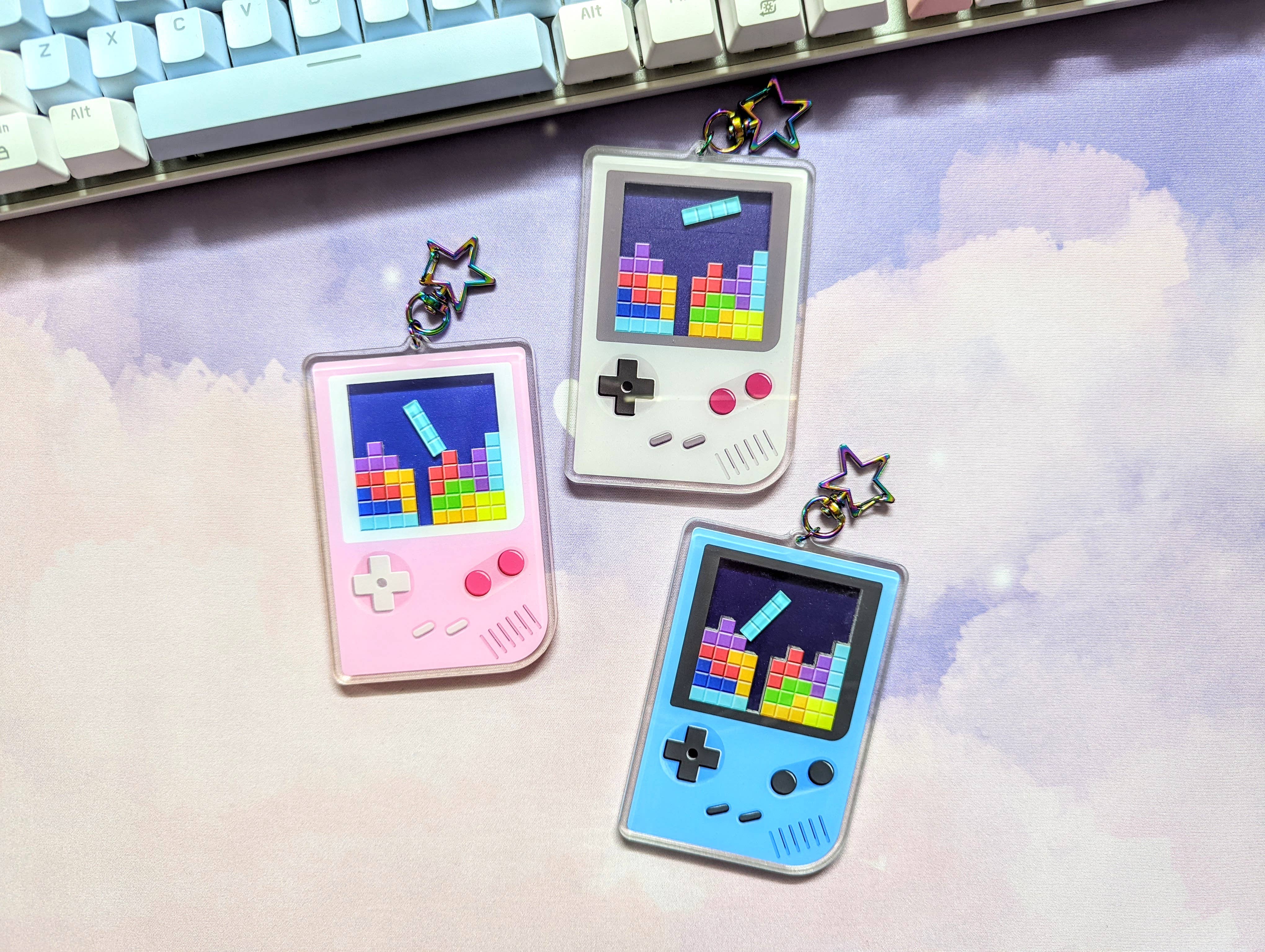 Bubbly Seed LLC - Vente Porte-clés – femme - Porte-clés en acrylique Gameboy Shaker4