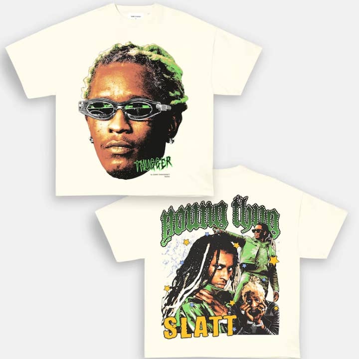 Y2K Young Thug Tee Vintage Rap Style Statement Piece for wholesale by TheKingShirt