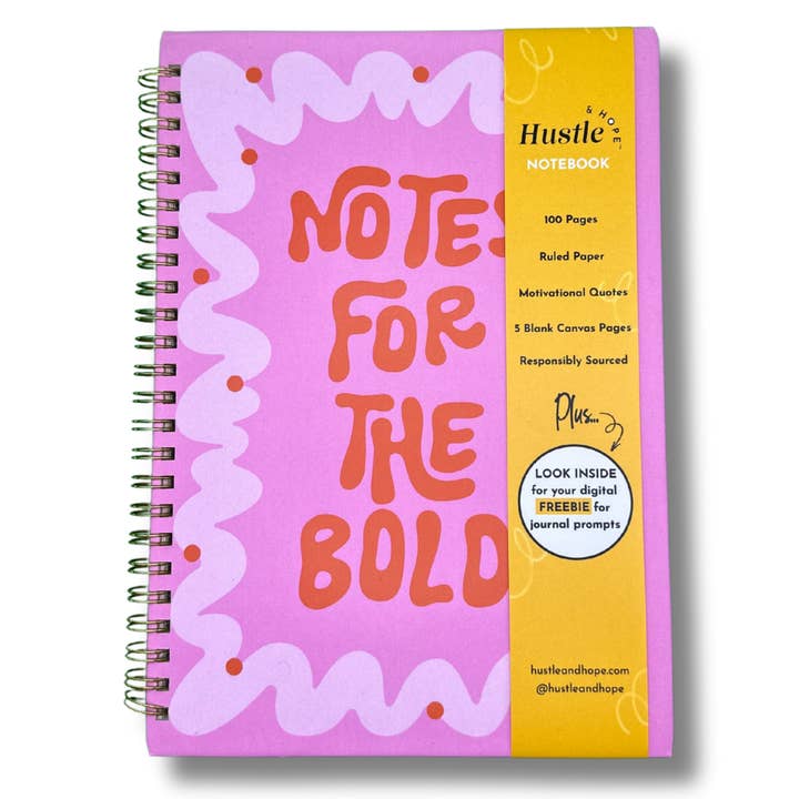 Hustle & Hope - Wholesale Notebook - Notes for the Bold Motivational Notebook1