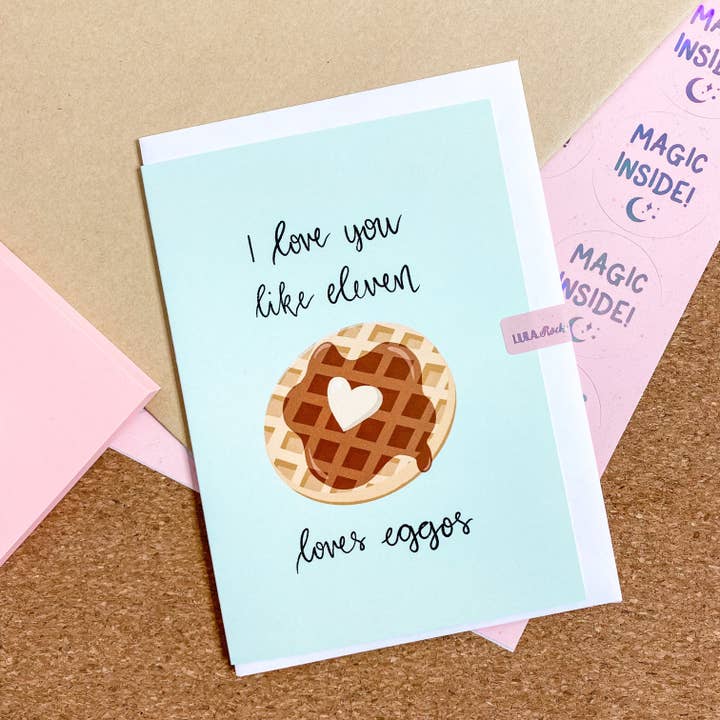 Mint Eggo Greeting Card for wholesale by Lula Rocks