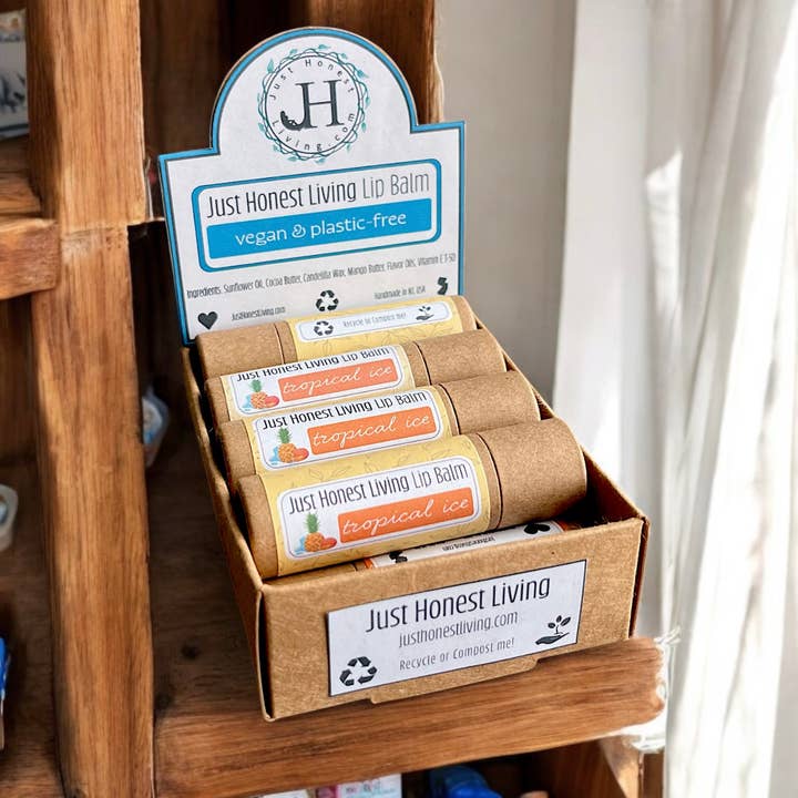 Lip Balm Display Boxes for wholesale by Just Honest Living LLC