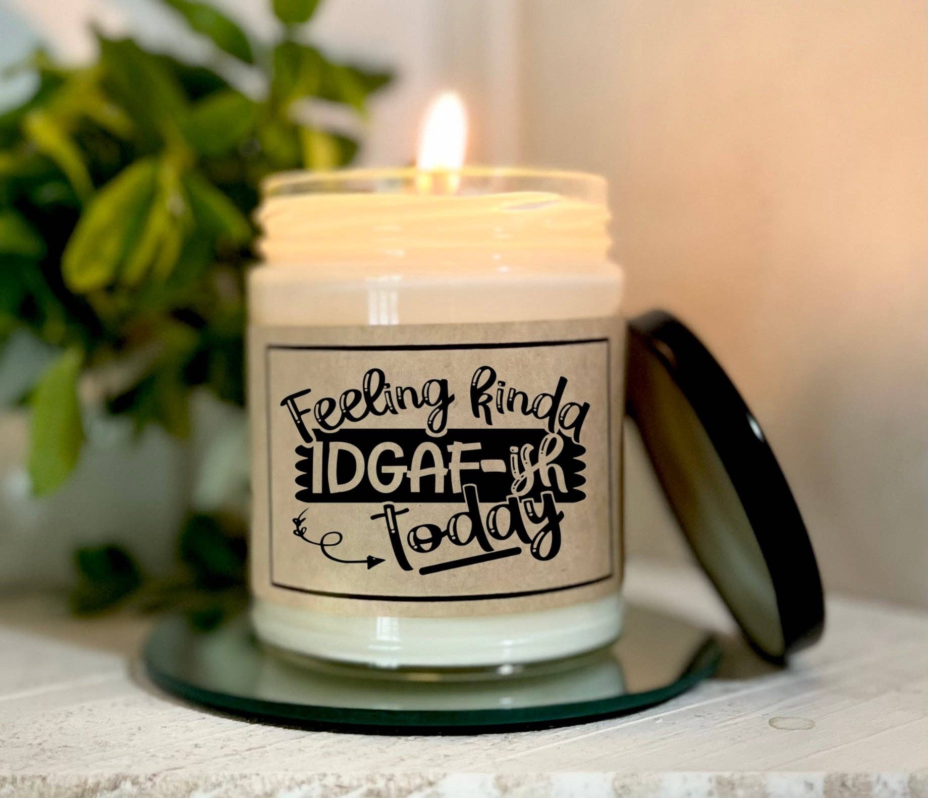 KKH Candles - Wholesale Jar/Filled Candle - Feeling Kinda IDGAFish - Custom Quote Candle