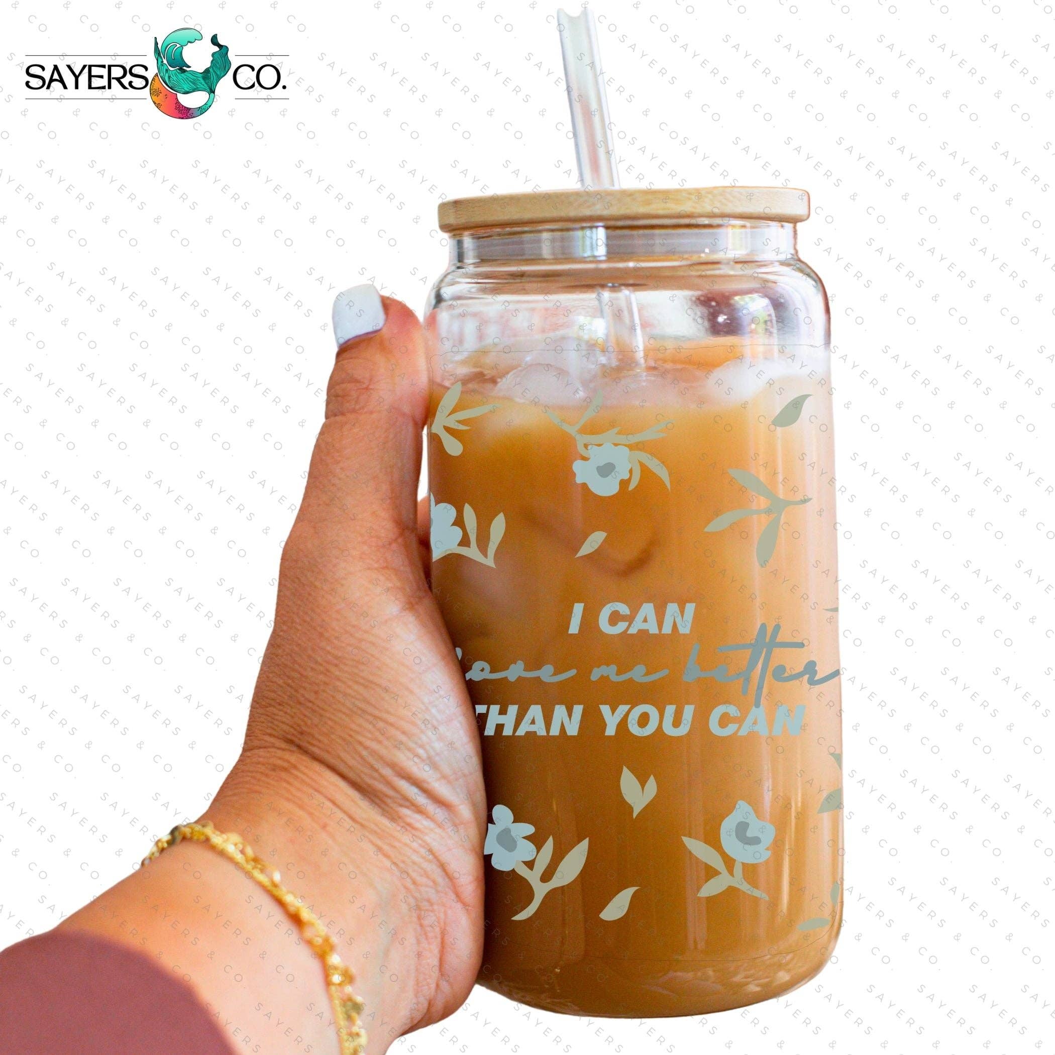 Sayers & Co. - Wholesale Sublimation Transfer - PRINTED Sublimation Transfer or Vinyl Print: Milk Milk Sugar Certified Printer- I Can Love Me Better  16oz Floral Sublimation Print3