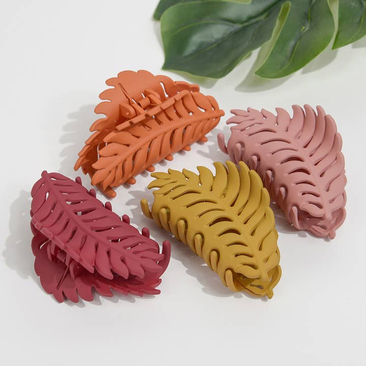 TheDivaSoap - Wholesale Hair Clip - Women's - Matte Leaf Hair Claw Clip