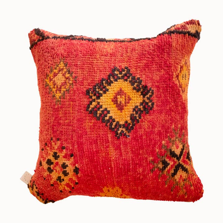 Favara Upcycled Moroccan Rug Pillow for wholesale by Apartment F - shipping from Austin, TX. No tariffs