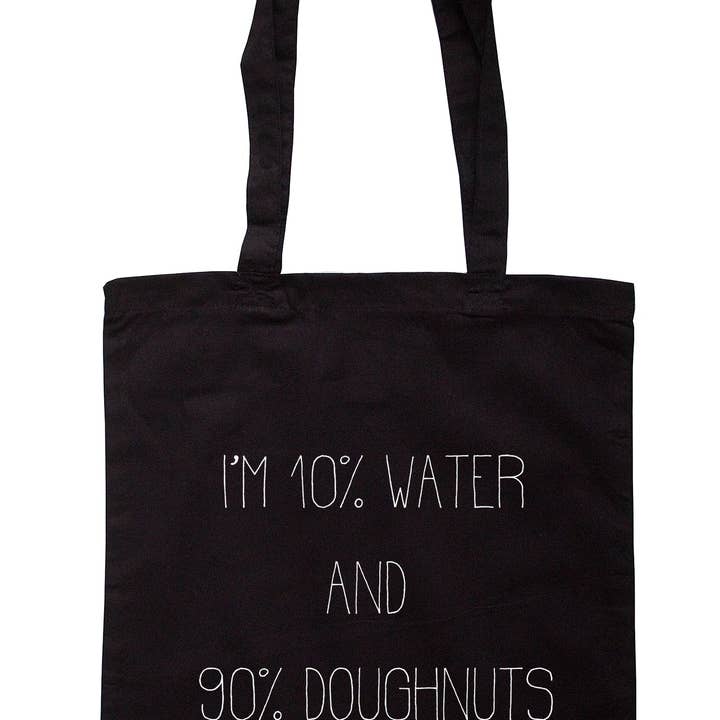Illustrated Identity – wholesale Tote bag – Women's – I'm 10% Water And 90% Doughnuts Tote Bag S04851