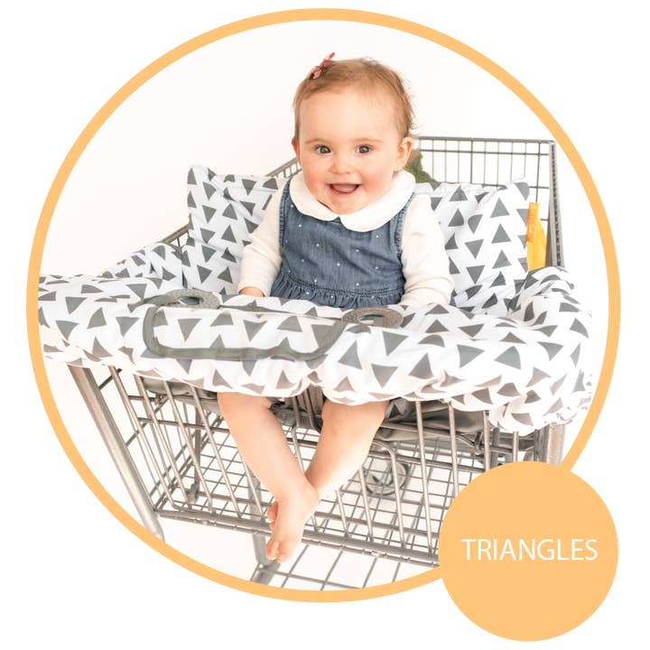 Baby Shopping Cart Cover - Triangles for wholesale by Binxy Baby