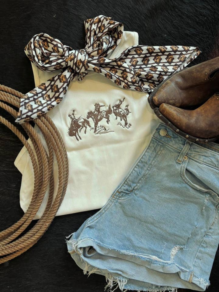 Cowboy Tank Top for wholesale by KickapooEmbroidery
