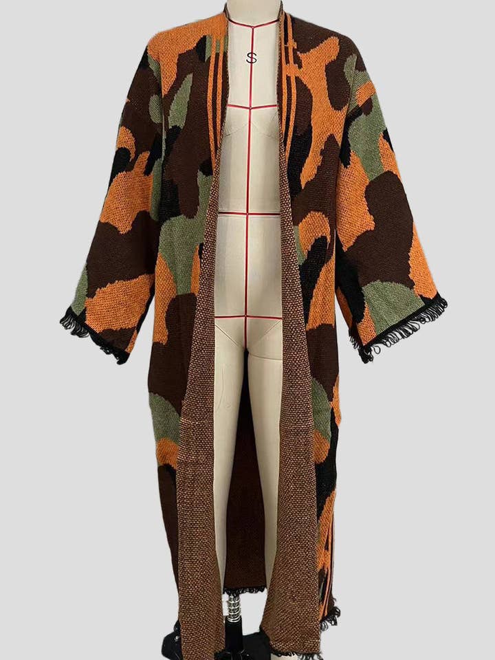 Mccolin - Wholesale Poncho - Women's - Statement Striped Pattern Poncho7