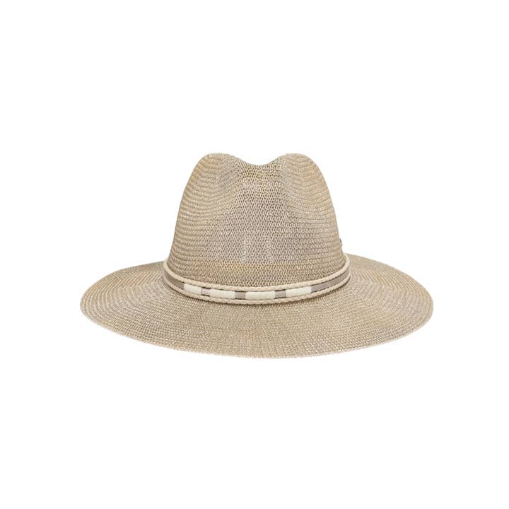 C.C Beanie - Wholesale Straw Hat - Women's - Metallic Panama C.C Sun Hat PNC0007