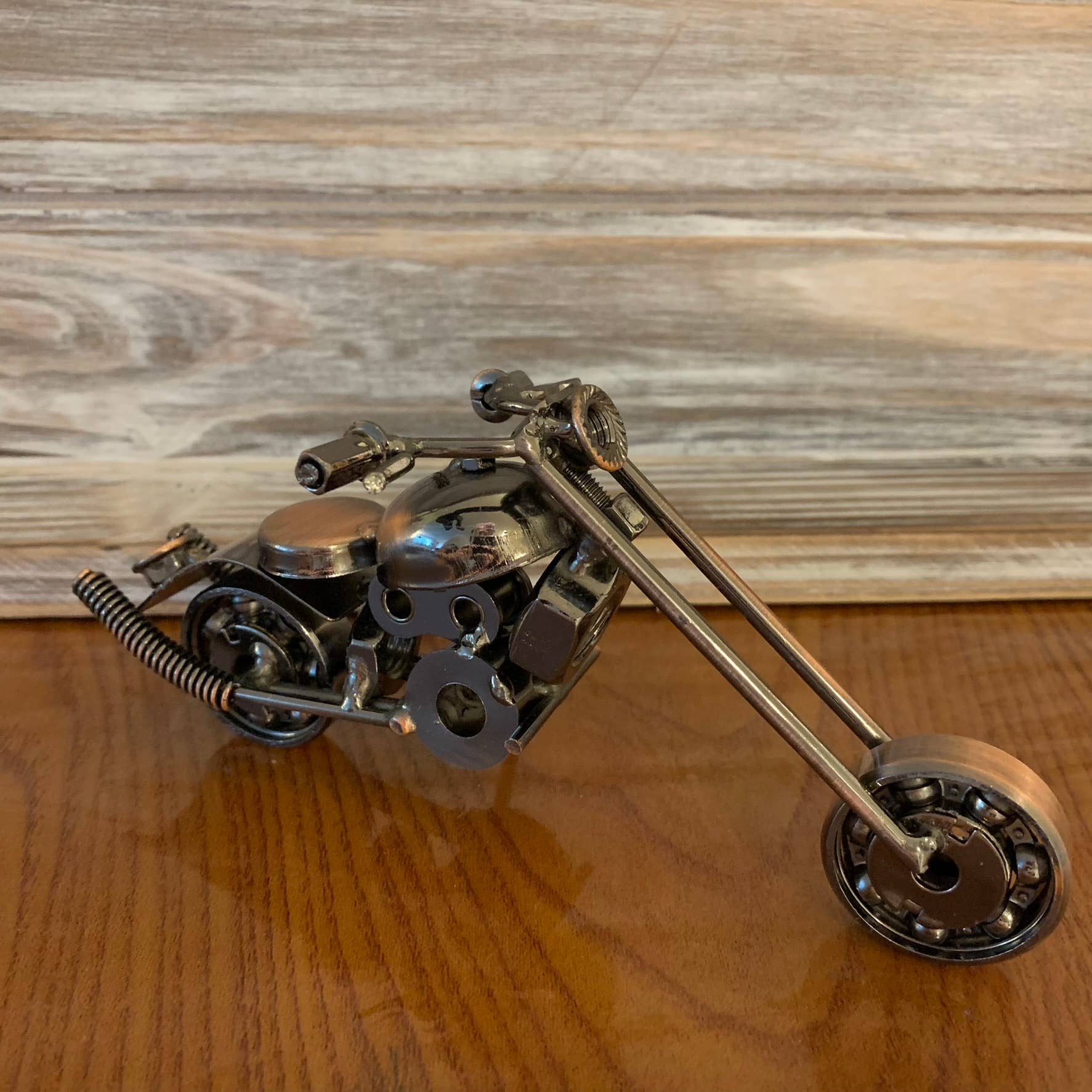 Magnifique Hearts - Wholesale Decorative Tabletop Object - Upcycled Handmade Vintage Motorcycle Model, Handmade Bike2