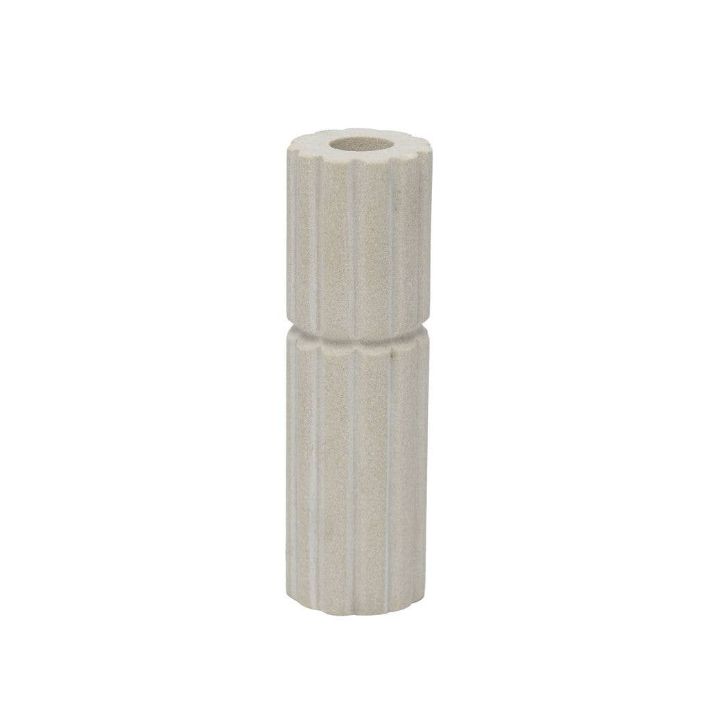 Arthur Cameron – wholesale Candle holder – Rock Ribbed Sandstone Candlestick Holder3