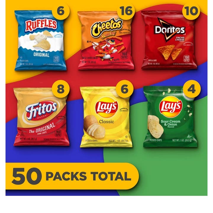 Majestic Wholesale - Wholesale Chips - Frito-Lay Classic Mix Variety Pack Chips, 50CT