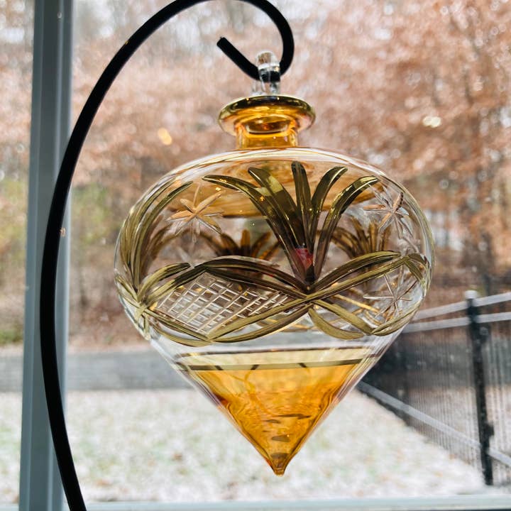 Dandarah - Wholesale Ornament - Blown Glass Ornament - Drop Amber