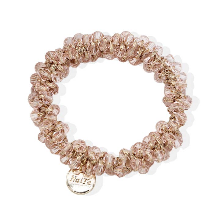 ACCITY - Wholesale Scrunchie - Women's - Beaded Crystal Hair Tie Bracelet for Women_CWAHA01315