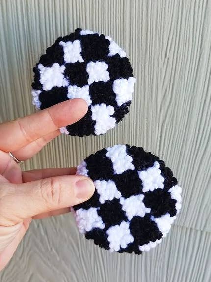 Posavasos Checkard Punch Needle para coche para venta al por mayor de Bless Your Cottons