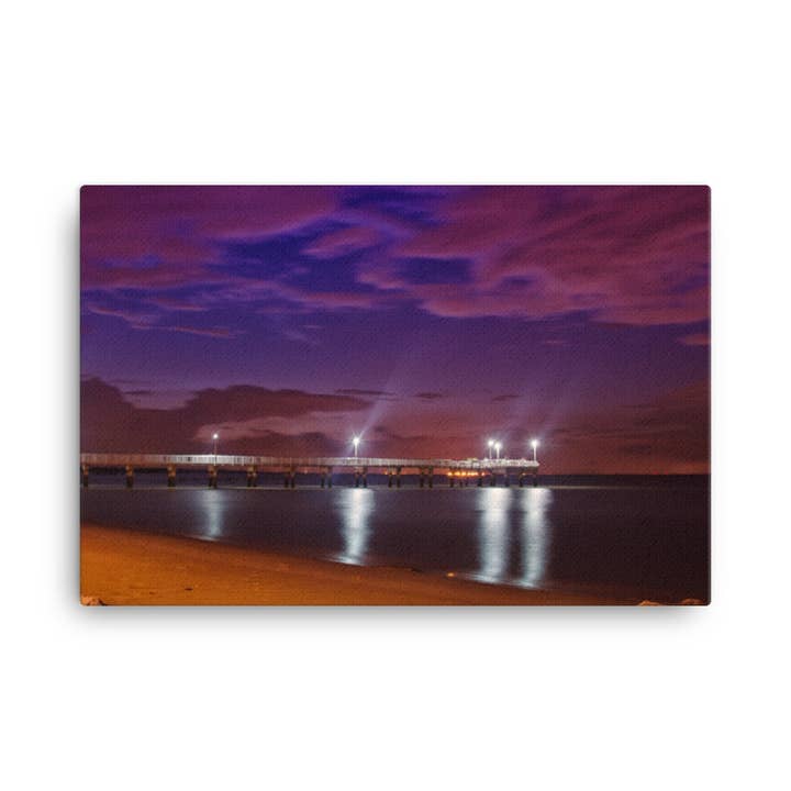 Der Pier am Woodland Beach, Leinwand für urbane Küstenlandschaften für den Großhandel von Pipa Wall Art & Home Decor