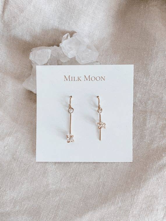 Herkimer Drop Earrings for wholesale by Milk Moon