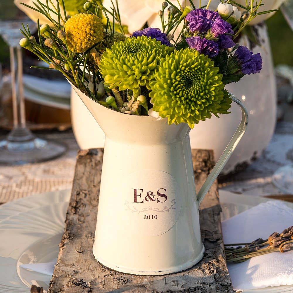 Weddingstar Inc. - Wholesale Pitcher - Vintage White Enamelware Pitcher Wedding Favor (4)1