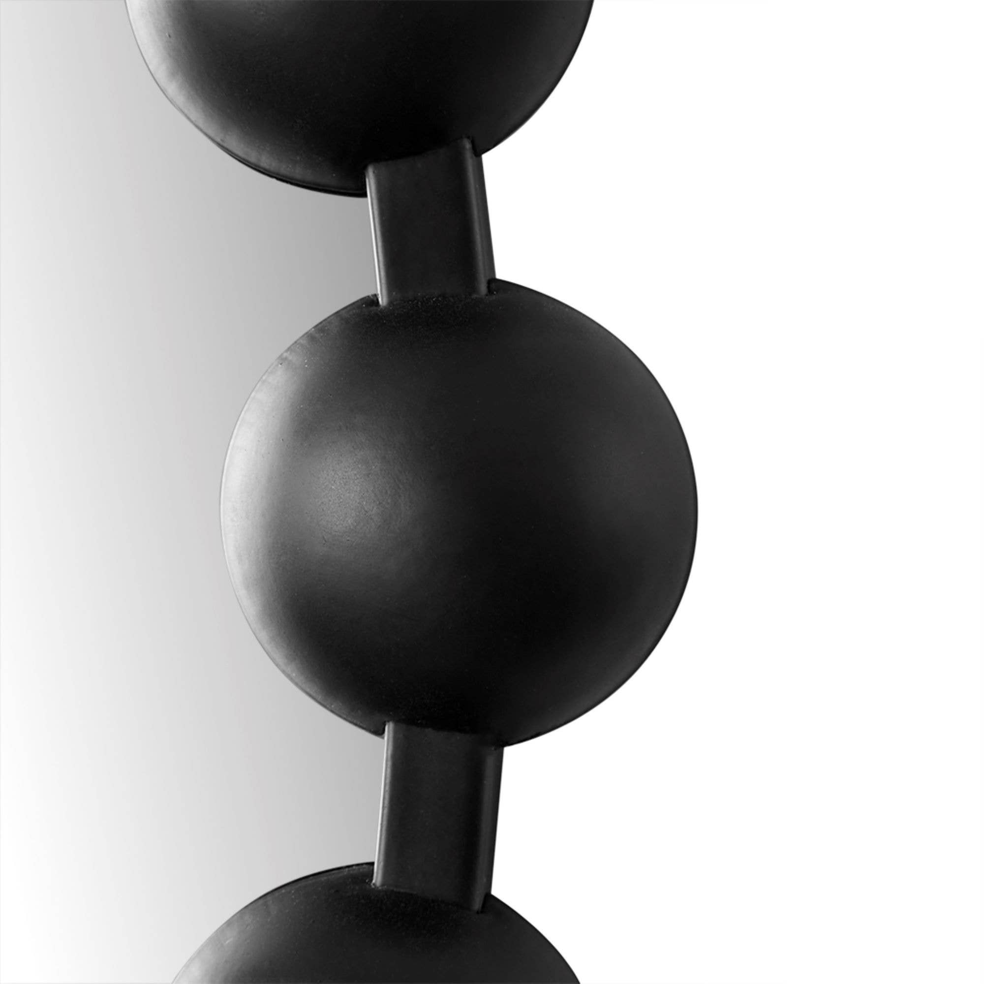 Olliix - Vente Miroir mural - Miroir mural encadré rond en fer noir15