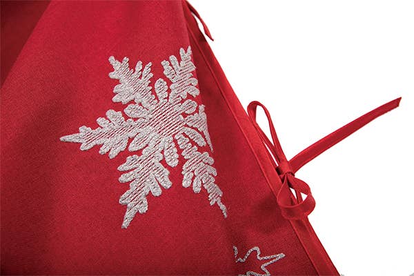 Xia Home Fashions & Manor Luxe – Großhandel Baumrock – 56 „Runder Glisten Schneeflocke gestickter Weihnachtsbaum-Rock6