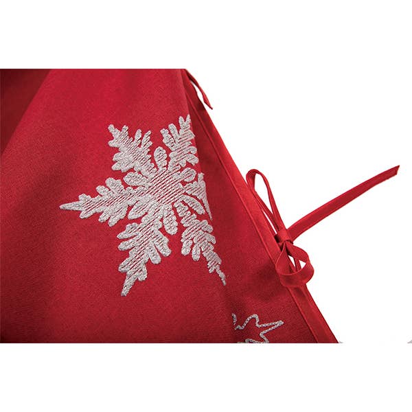 Xia Home Fashions & Manor Luxe – Großhandel Baumrock – 56 „Runder Glisten Schneeflocke gestickter Weihnachtsbaum-Rock6