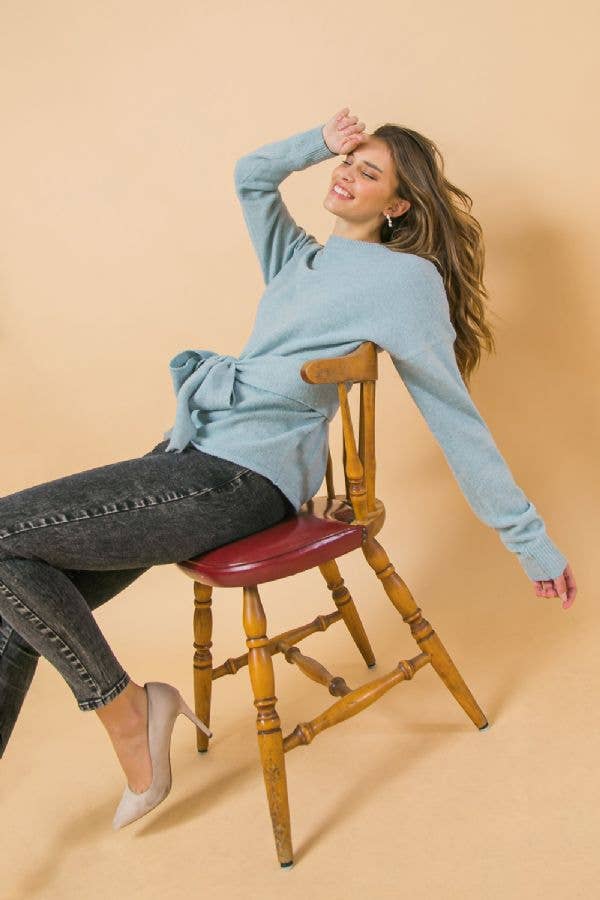 HELLBLAU Ein Soft-Touch-Pullover - ISW4929 für den Großhandel auf Faire3