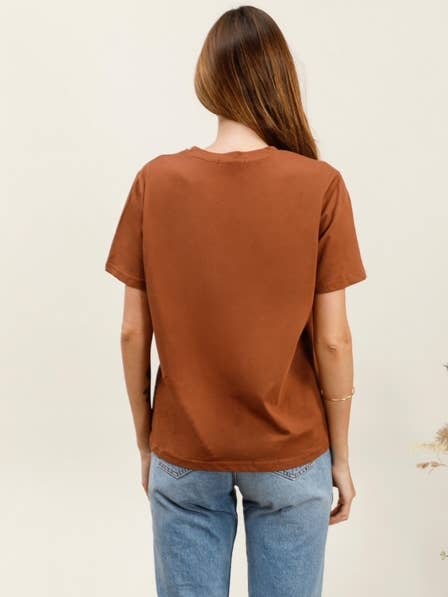 MOOYA - Wholesale T-Shirt - Women's - Plain cotton T-shirt with AMOUR embroidery - M2185