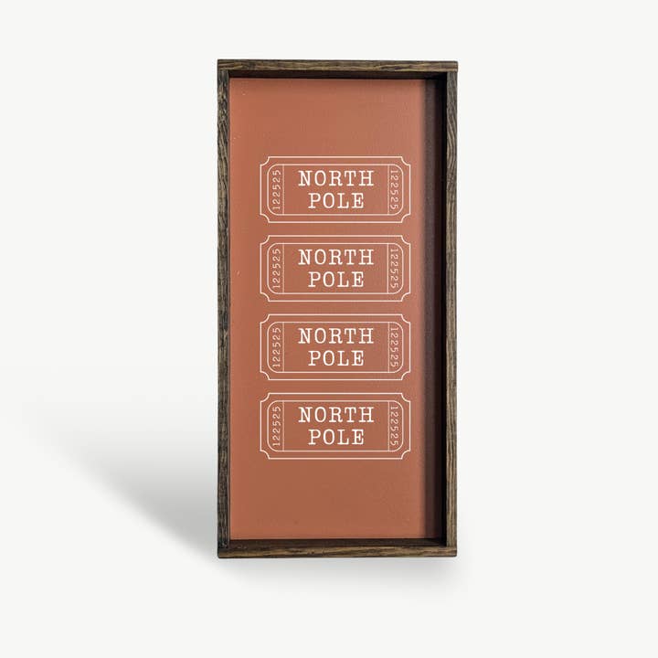 Williamraedesigns - Wholesale Christmas Decoration - North Pole Tickets Framed Holiday Print - Christmas Art5