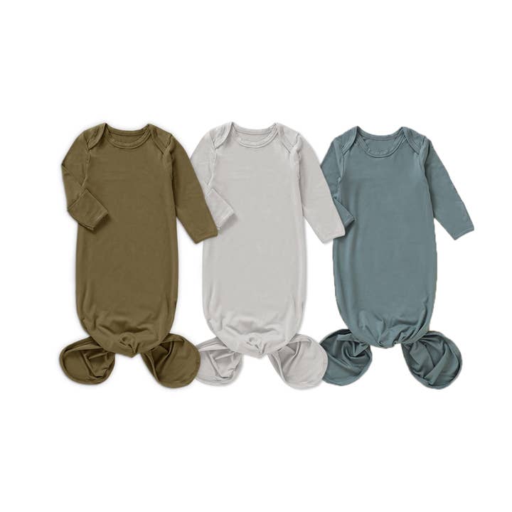 Boho + Babe - Wholesale Baby gown – Baby - Bamboo Knotted Gown3