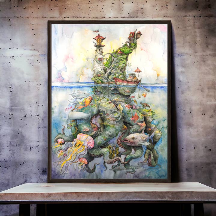 Mark Ludy Art Books & Games - Wholesale Art Print - Old Man at Sea | Artist Signed Artwork2