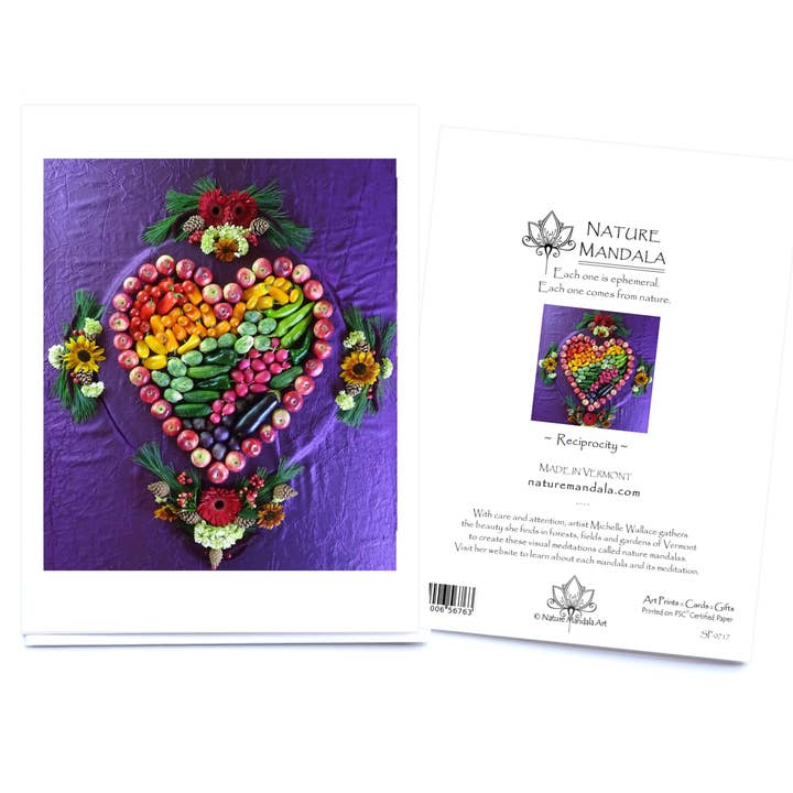 Nature Mandala Art - Wholesale Everyday Greeting Card - Nature / Flower Mandala Card :: Reciprocity1