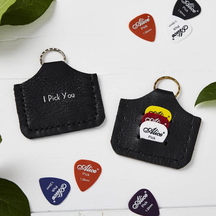 Personalised Plectrum Holder Keyring for wholesale by Parkin & Lewis