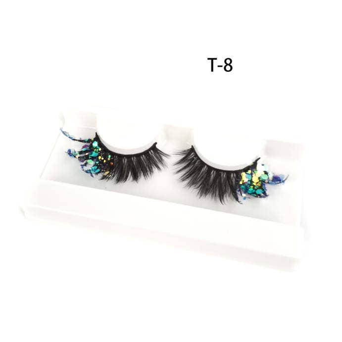 SugarQuoteMeNot LLC - Wholesale False/Fake Eyelashes - Glam Glow-in-the-Dark & Luminous Glitter Glam Eyelashes2