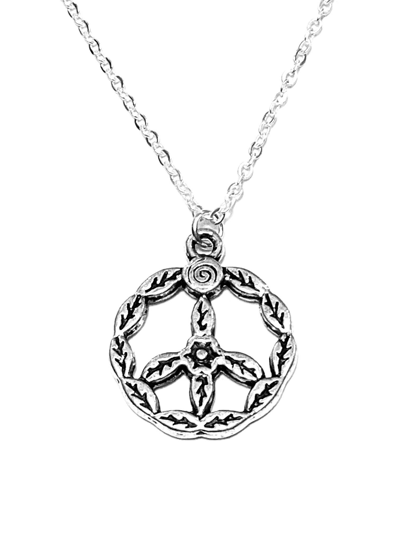 Broken Record Boutique - Wholesale Pendant/Charm Necklace - Silver Boho Pendant Necklace on 18" Chain0