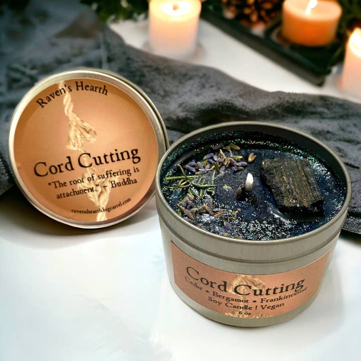 Cord Cutting Candle | Cedar & Frankincense | Vegan for wholesale by Raven’s Hearth