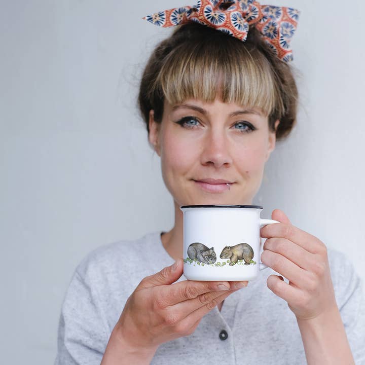 LIGARTI – wholesale Kaffekoppar – Keramikkopp med wombats och klöver2