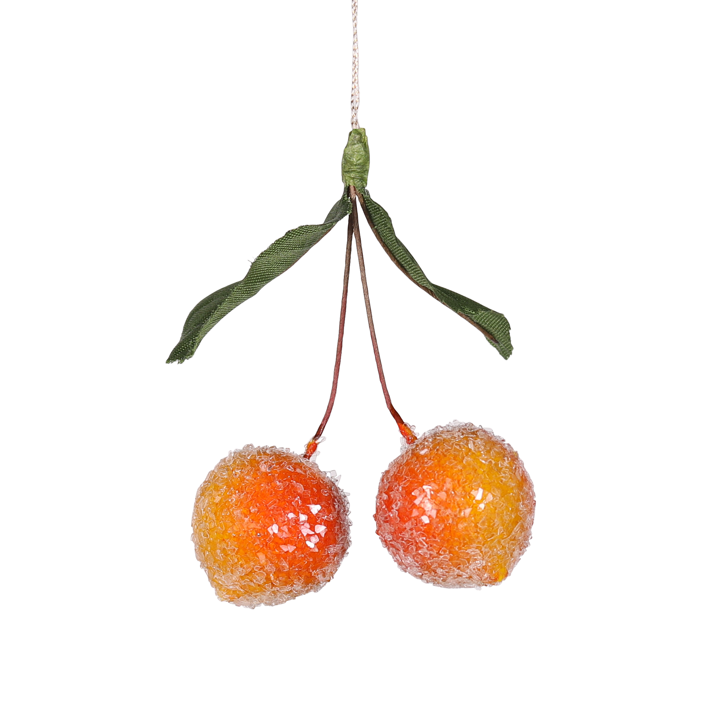 studio THIE - Venta al por mayor Decoración navideña - Decoración Navideña de Fruta Escarchada de Algodón Hilado, 6 cm5