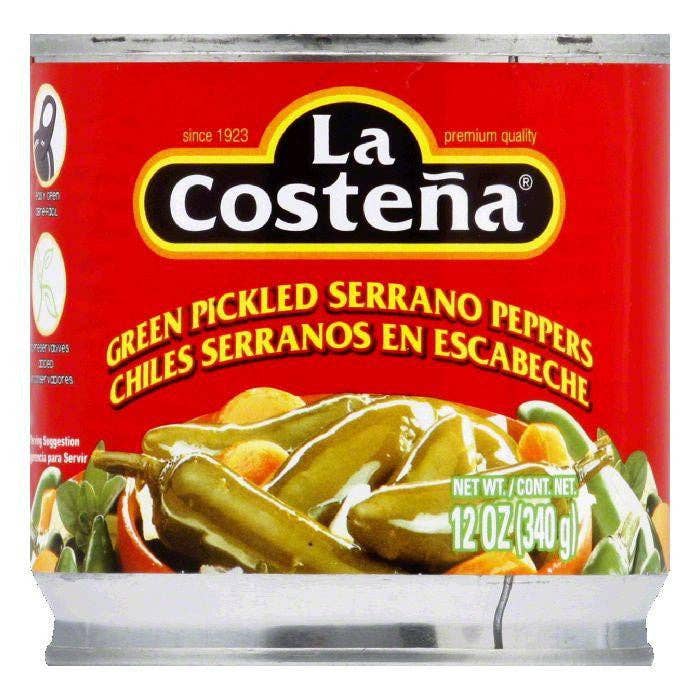 Piments Serrano La Costeña, 12 OZ pour la vente par KeHE Distributors, LLC