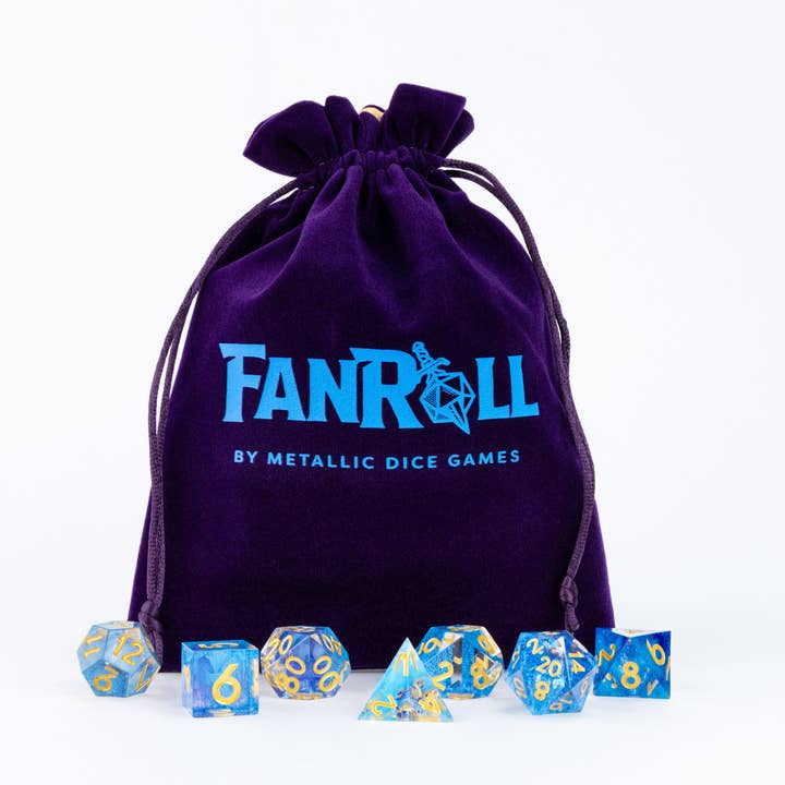 FanRoll by Metallic Dice Games – Engroshandel Taske med snor – unisex – 6 „x 8" Velvet Drawstring Dice Bag (4 farver)2