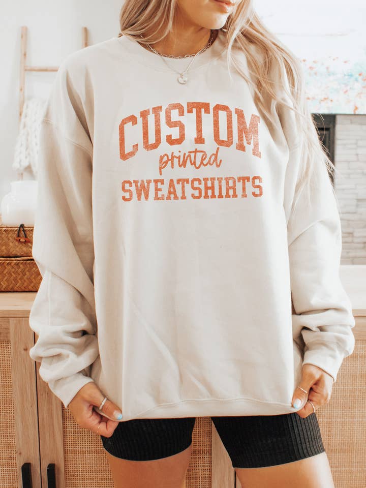 Peculiar People Designs - Wholesale Graphic Sweatshirt - Women's - Custom Crewneck Sweatshirt With Your Name Location Or Logo15