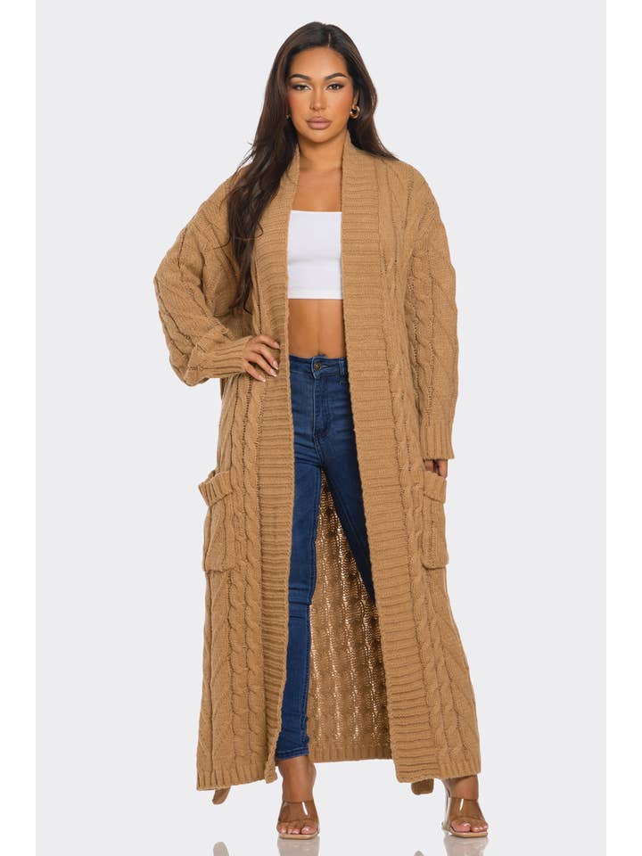 Boswell - Wholesale Cardigan - Women's - SWEATER KNIT LONG CARDIGAN3