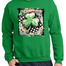 Felpa Grafica Trifoglio Shamrock – Vintage St. Patrick’s per la vendita all'ingrosso da parte di Story & Grace Co