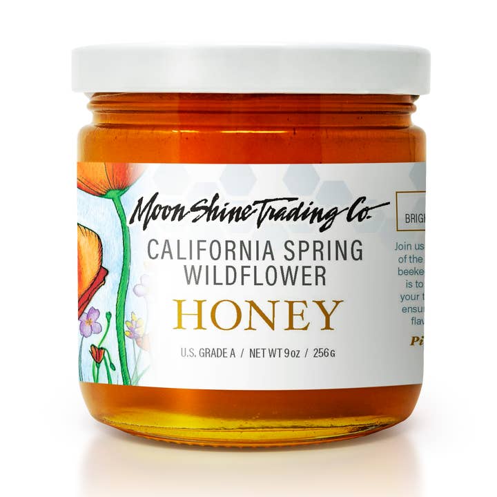 Callifornia Spring Wildflower Honey for wholesale by Moon Shine Trading Co.