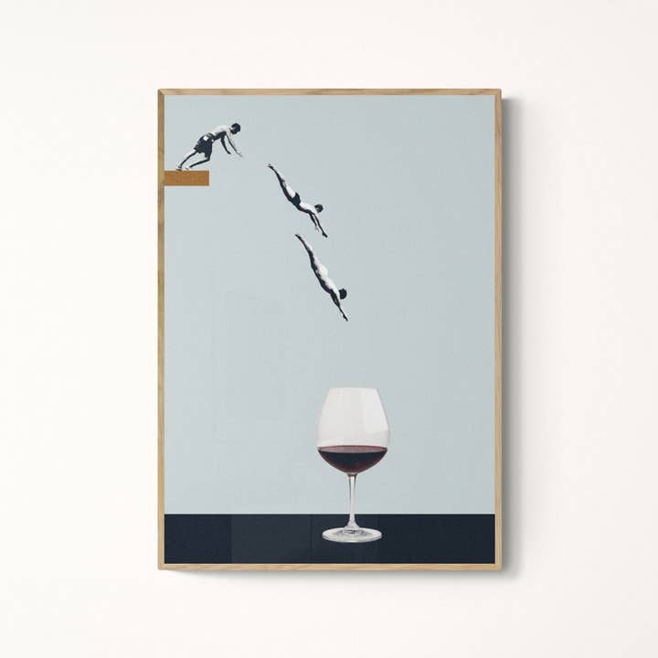 Maarten Léon - Wholesale Poster - Your Best Friends Forget You Get Old - Premium Matte Paper Poster, Collage Wall Art, Wine Art Print