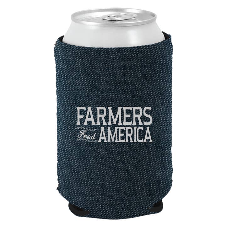 Denim Koozie for wholesale by Turnrows Apparel