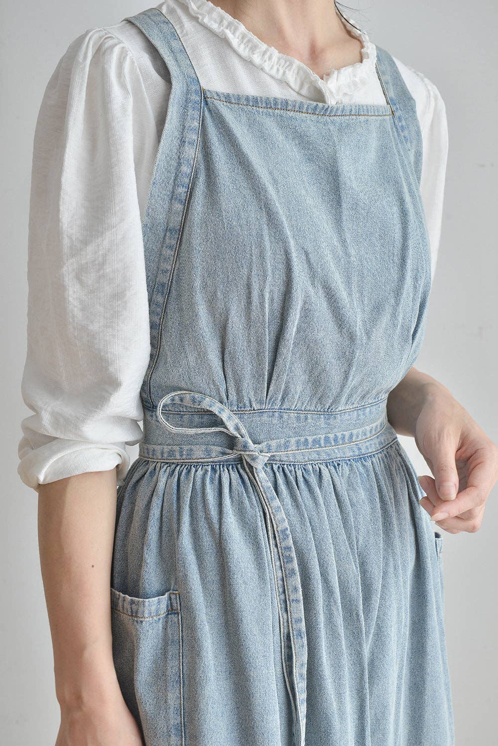 Gohobi （We cover U.S. import duties） - Wholesale Apron - Gohobi Korean Denim Cotton Apron7